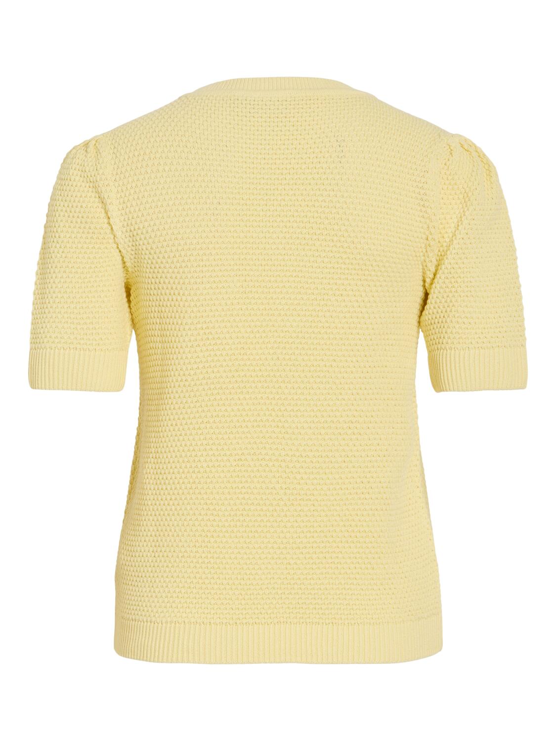 Vidalo kortærmet striktrøje - Pastel Yellow